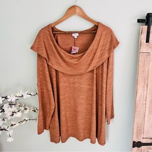 Avenue Marled Knit Top NWT Size 26/28